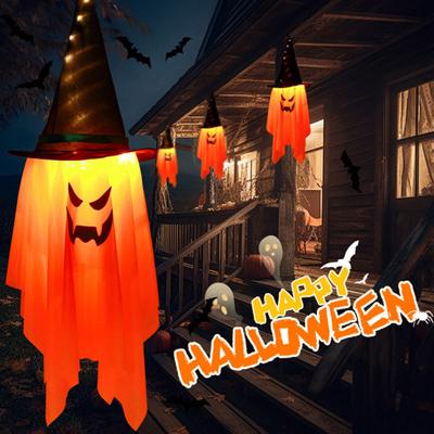 Halloweenská světelná dekorace s duchy, strašidelná LED čarodějnická lampa, duch, vnitřní, venkovní, zahradní, veranda