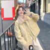 Beige Patchwork Lambswool Lapel Parka with Rabbit Fur - Women's New Winter 2025 Casual Jacket
