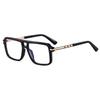 Retro Men Square Big Frame Reading Glasses Blue Light Blocking Presbyopic Eyewear Trendy Male Double Bridge Design