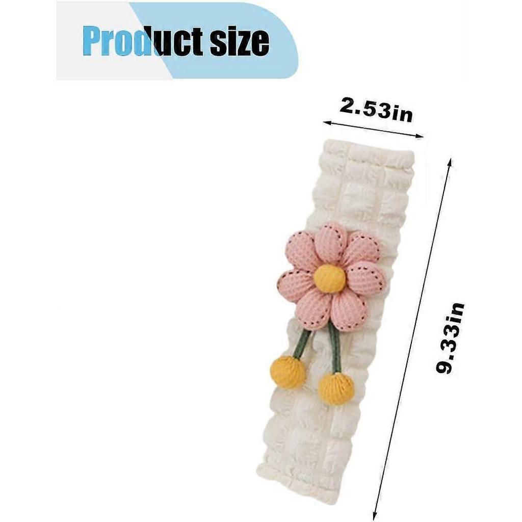 2PCS Flower Car Seat Belt Covers - Cute Neck & Shoulder Cushion Pad Comfortable Protector for Kids & Adults Universal for Most Vehicles Car Accessorie