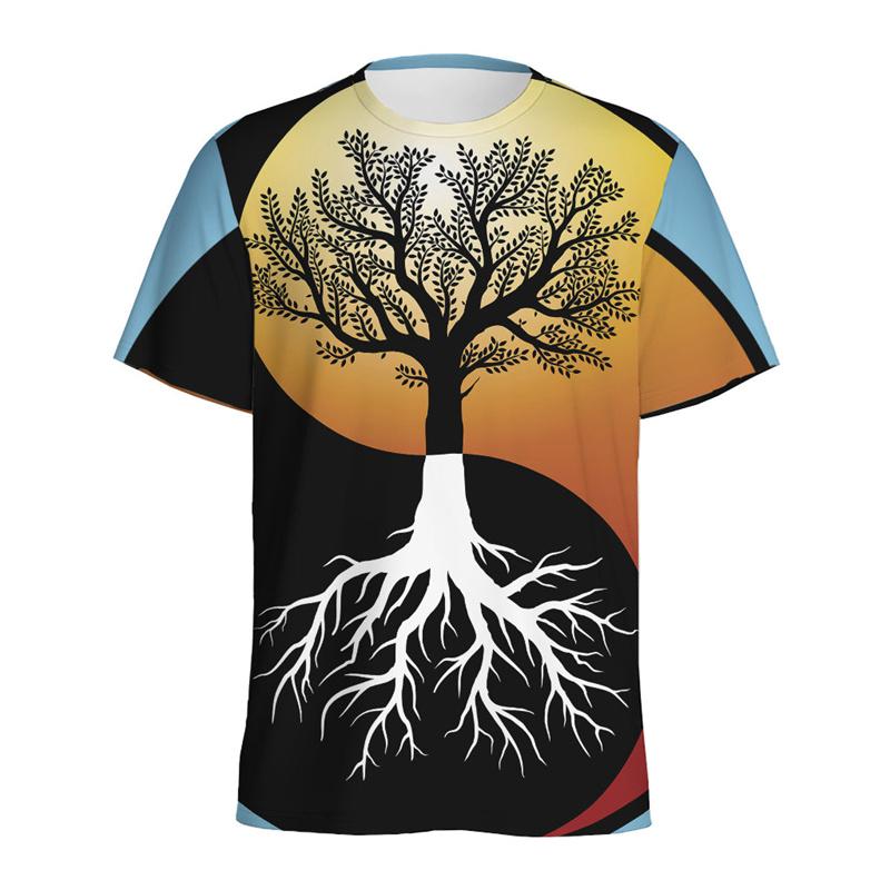 

Черно-белая футболка с рисунком Инь-Ян для мужчин, классные уличные футболки с круглым вырезом и короткими рукавами, женские летние свободные футболки с 3D-принтом 6XL