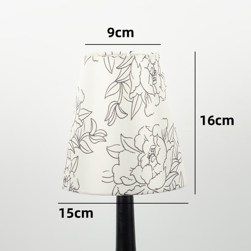 Rustic Floral Patterns Vintage Bedroom Hotel Bedside Table Lamp European Pleated Lampshade Floor Lamp Shade DIY Accessories