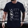 Tees for Men God Jesus Christ In My DNA Print T Shirt Male Casual Short Sleeve O Neck Streetwear Summer Graphic Tops As Gifts