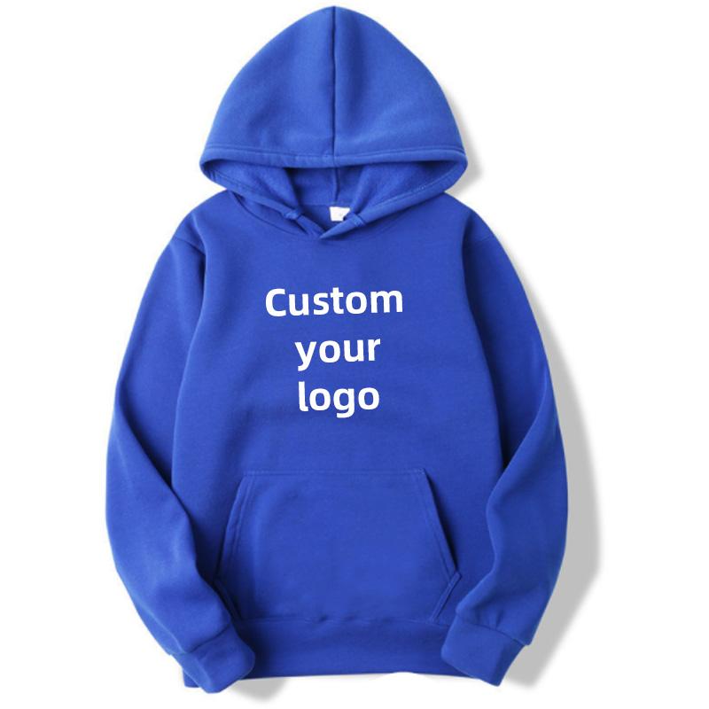 Men and Women DIY10 Printed Hooded Sweatshirt Loose Pullover Spring Autumn Winter Cotton Customize your logo Hoodie (S-4XL)