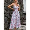 European and American Women's Summer Dress Leopard Print Suspender Skirt