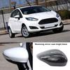 Rearview Mirror Cap Anti Scratch Protective Glossy Black L/R Side Mirror Cover Cap Replacement 8A6117K747CA 1594522 8A6117K746CA for Ford Fiesta 09-15
