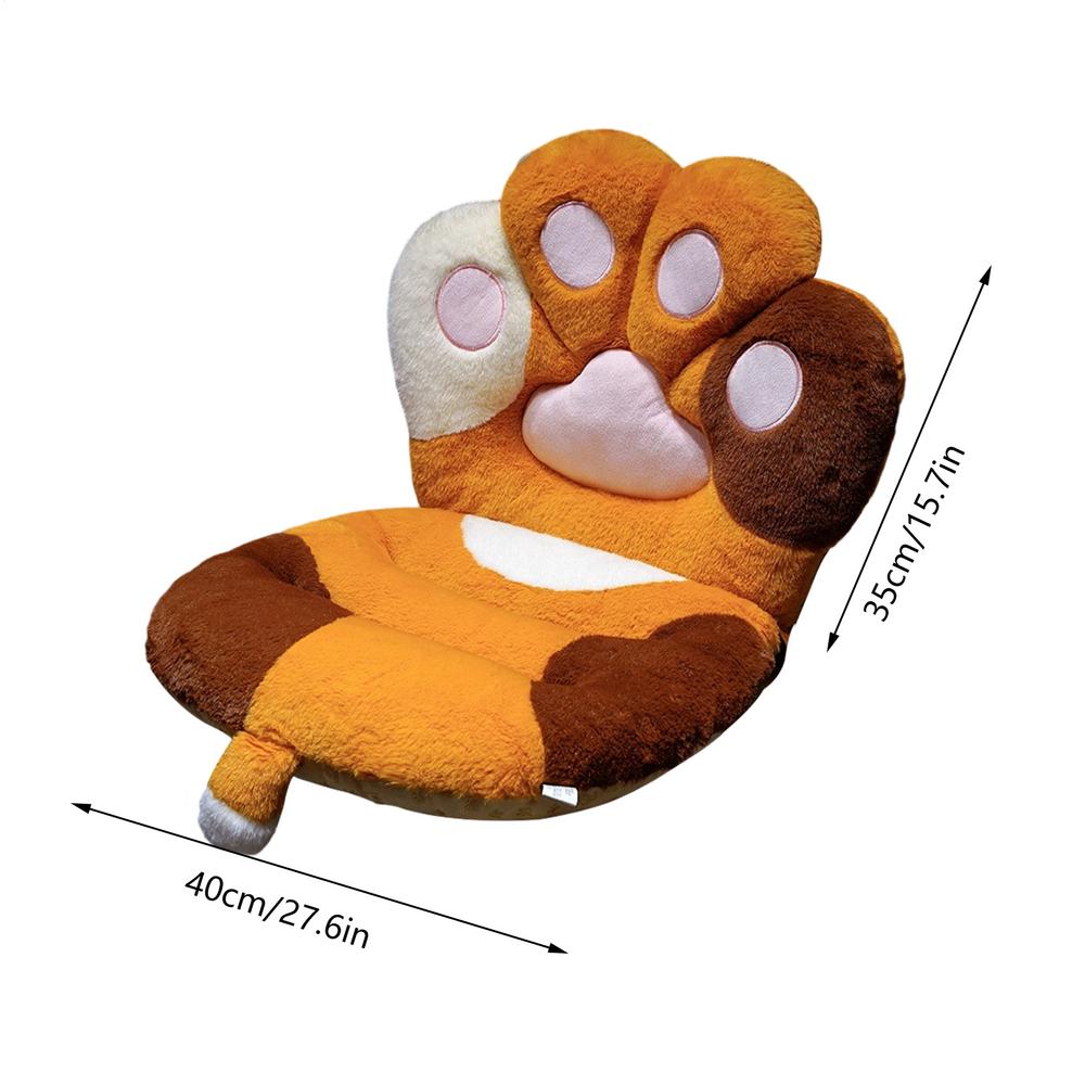 

Cat Paw Chair Cushion Plush Cute Large Home Decor Desk Chair Cushion For Offices Bedroom Travel Wheelchair Truck Stadium Home коричневий