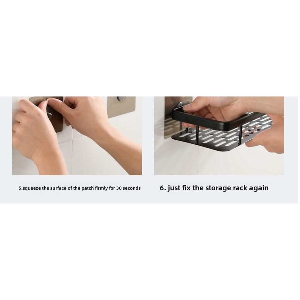 Lehký luxusní police, Věšák na ručníky do koupelny, Úložný regál, Koupelnová neperforovaná police, Koupelnová police s přísavkami