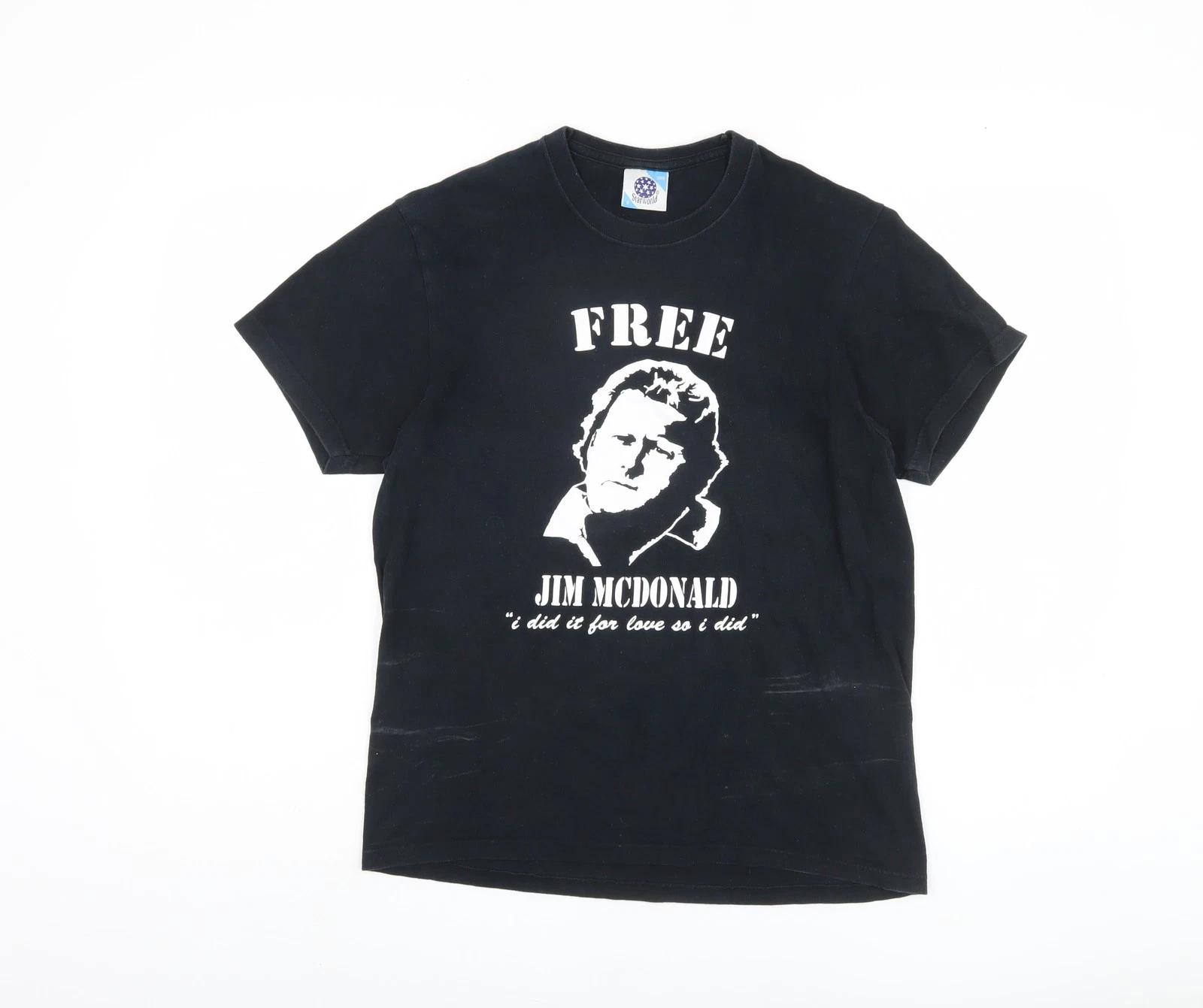 Starworld Men s Black S Graphic Print T-Shirt M