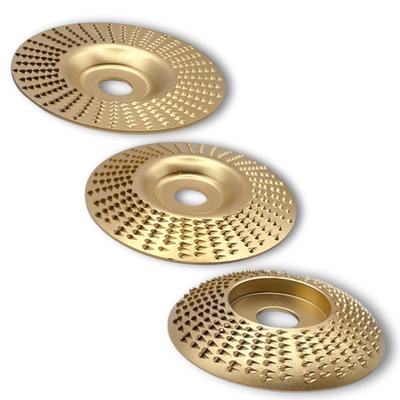 סט דיסקי זווית להשחזה מעץ HYmish, משחזת, עבודות עץ, קוטר, זווית, שיפוע, שטוח, זהב, 3 חלקים