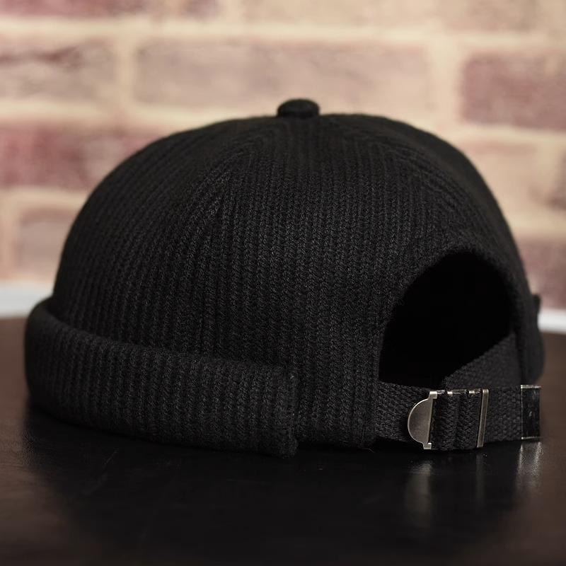 

Japanese-style autumn and winter beanie hat for men and women, Korean-style trendy hat, beret without brim, casual street dance hip-hop landlord hat Adjustable