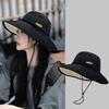New Summer Uv Protection Hat For Women Wide Brim Double-Side Wear Fishermen Cap Female Solid Color Hiking Climbing Sunshade Hat