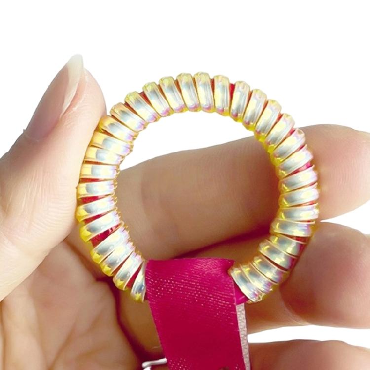 6pcs Silicone Stretchable Key Rings Plush Toy Loss Proof Coil Soft Secure Fasteners For Backpacks Bags Kids Adults