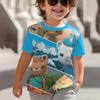 Summer Round Neck 3D Printed Cartoon O-octonauts Pattern Top Fashionable Casual Short Sleeved Children's Boy T-shirts