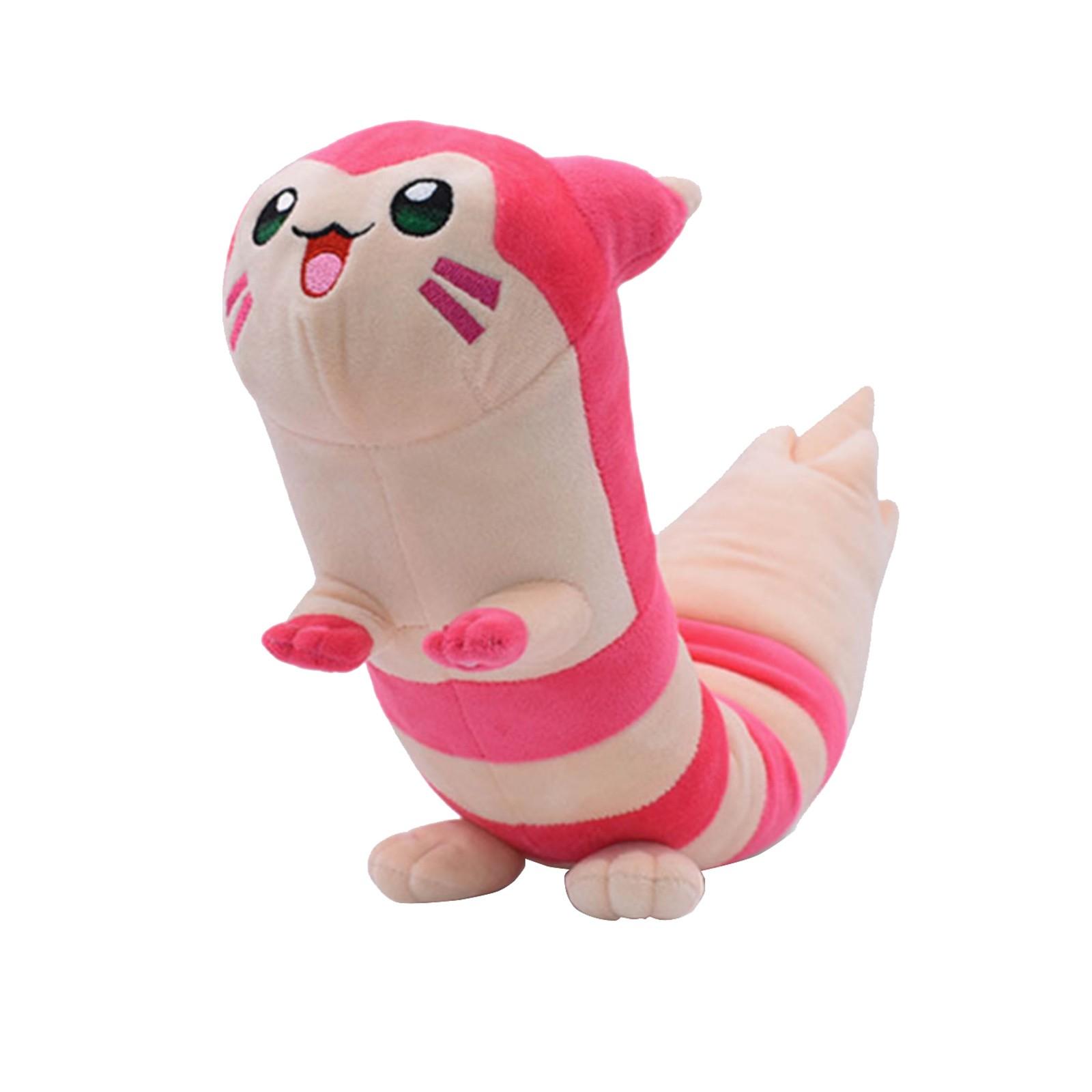 

19IN Different Color Long Tail Plush Toy Stand-up Tail Curved Shape Plush Doll With Skeleton One Size