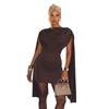 , European and American Foreign Trade Women clothes 2025 New Slim fit Swing Collar Design Sleeveless Sexy Hot Girl Outfit Temperament Dress Female