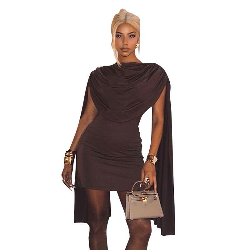 , European and American Foreign Trade Women clothes 2025 New Slim fit Swing Collar Design Sleeveless Sexy Hot Girl Outfit Temperament Dress Female