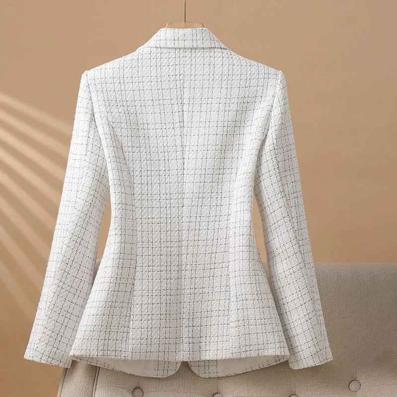 Suit Jacket Women Temperament Socialite Overcoat Spring Autumn Outerwear Chic Design Elegant Blazer Coat Female Tops