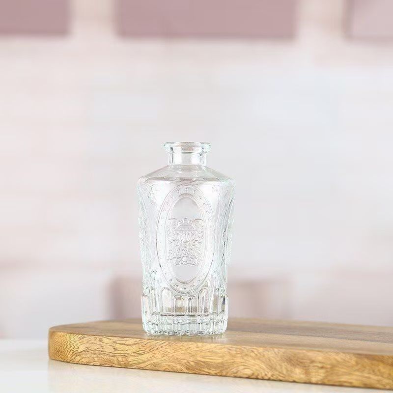 European Multicolor Vase Glass Flower Pot Basket Bottle Decoration Home Nordic Dry Transparent Hydroponic Small Bottle Gift