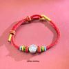 Sterling Silver 12 Zodiac Year of the Horse Wine Red Rope Bracelet for Men & Women - Lucky Charm Couple Bracelet