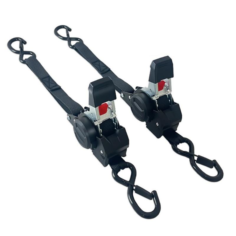 Multipurpose Polyester Cargo Strap Heavy Duty Retractable Fastening Strap For Motorcycle Camping Equipment Luggage