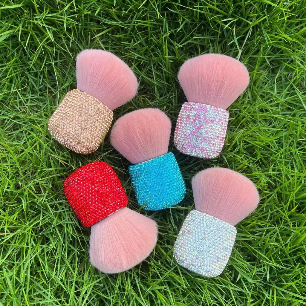 Diamond Loose Powder Brush Highlight Brush Creative Full Diamond Dust Brush Mushroom Head Beauty Nail Art Cleaning Brush