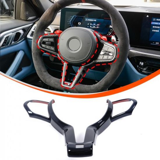 ABS Matt Black Steering Wheel Button Trim Frame For BMW M3 M4 M5 X5 X6 X3
