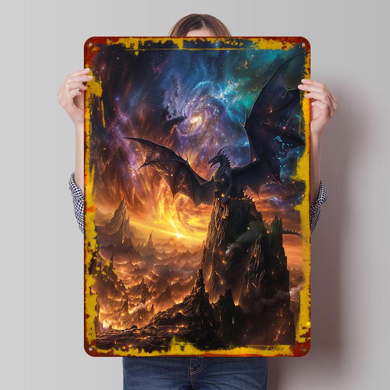 

Dragon Watch Tinplate Poster Customized Wall Art Vintage Retro Metal Signs for Bedroom Decoration Room Home Decor Coffee Bar 7.9x11.8In(20x30cm)