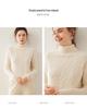 Women's Three-Ply Thick Cashmere High-Neck Pullover Sweater - Warm Knitted Base Layer