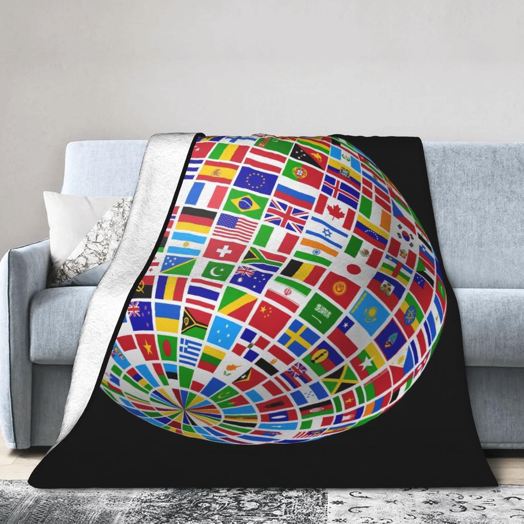 Flags Of All Countries (12) Blanket Quality Warm Soft Throw Blanket Winter Girls Boys Bedroom Comfortable Bedspread