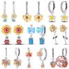Original 100% S925 Silver Sunflower K Gold Pendant Earrings Iris Earrings Ladies Birthday Anniversary Gift