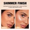HANDAIYAN Liquid Highlighter Glass Bottle Radiant Shine Enhancer 24H Longwear Shimmer Illuminator for Face Body Lips Multi-Use Makeup
