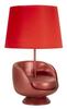 Table Lamp Midcentury Red Cm Ø 26X43