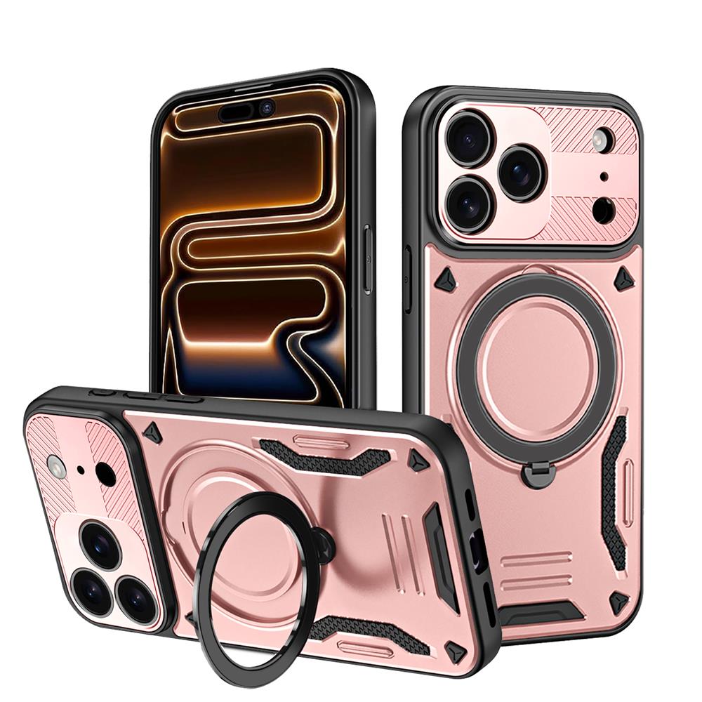 Luxury Armor Magnetic Case For iPhone 17 Air 16e 16 15 14 13 12 11 Pro Max Plus Ring Bracket Bumper Kickstand Protection Cover