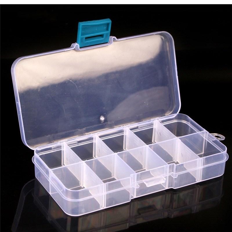 

Plastic 5/10/15/24 Compartments Fishing Lure Bait Hook Tackle Storage Box Case Container 10 Compartments