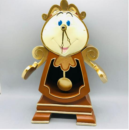 Beauty and the Beast Collection: Lumiere Candelabra & Cogsworth Pendulum Resin Table Clocks