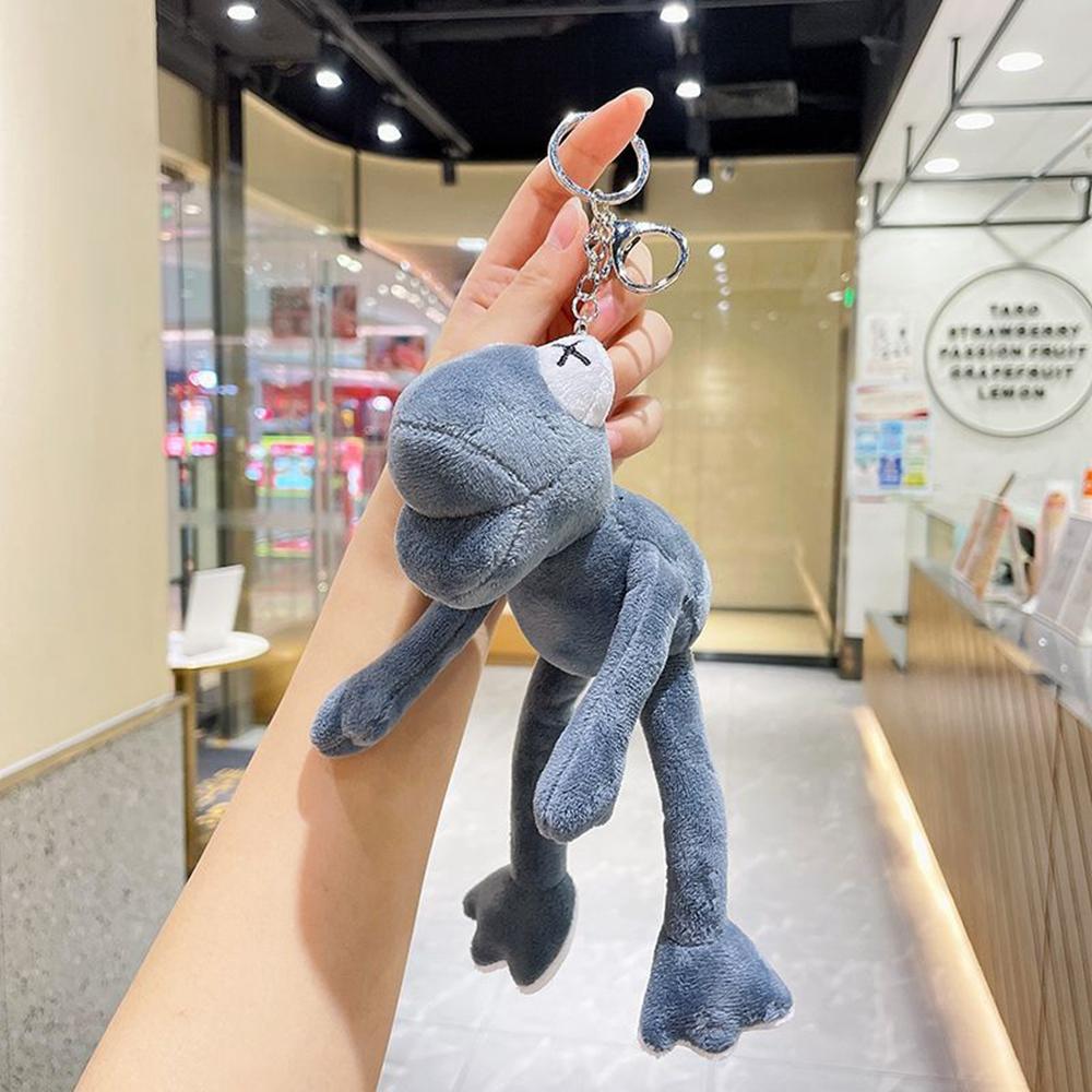 20CM Plush Long-legged Frog Key Hanging Plush Toy Schoolbag Money Bag Car Key Hanging Doll To Children's Birthday Festival Gift