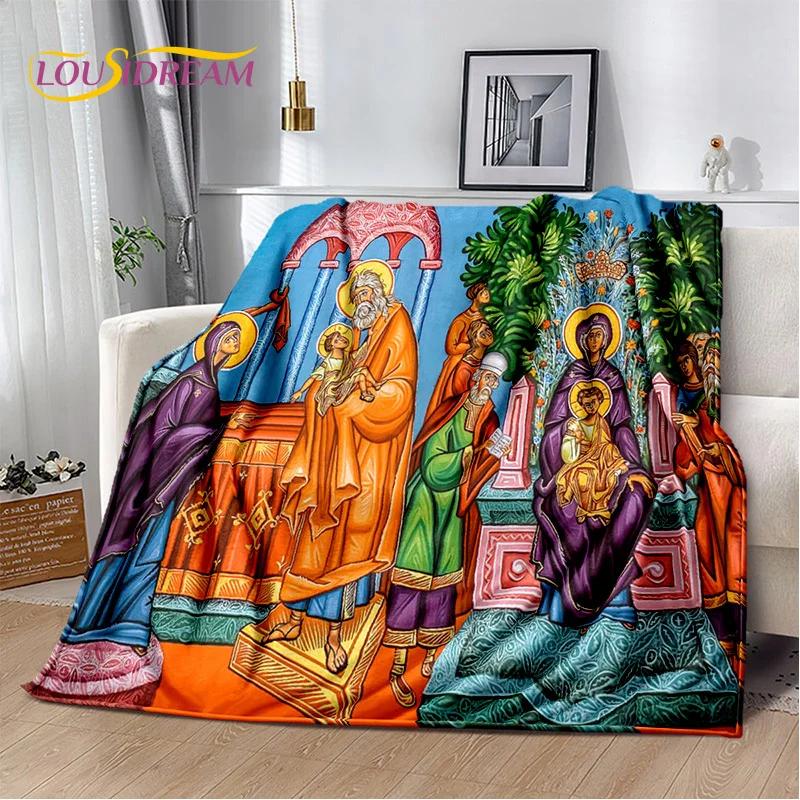 HD Africa Ethiopian Painting Art Cartoon Blanket,Soft Throw Blanket for Home Bedroom Bed Sofa Picnic Travel Office Cover Blanket