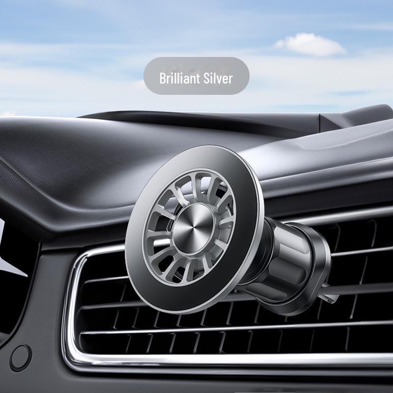 

Магнитный держатель телефона на вентиляционную решетку автомобиля 2024 - Anti-Shake Magsafe для навигации в салоне серебряный