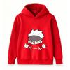 Kids Boys Girls Pullover Hoodie, Cute Cartoon White Hair Anime Character Printed Casual Long Sleeve Hooded Sweatshirt for Daily Wear