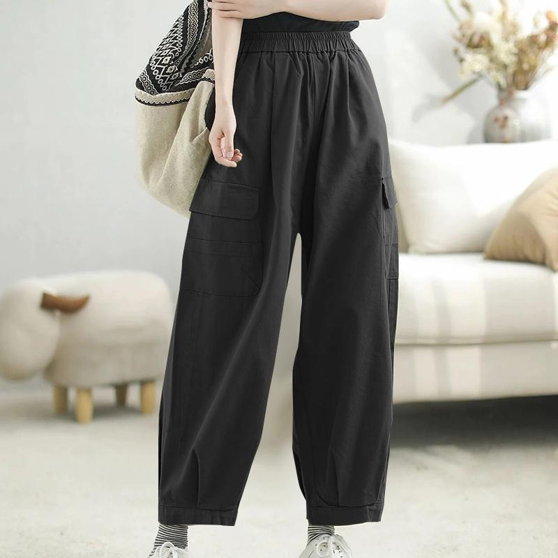 Купить ZANZEA Женские функциональные брюки с карманами и завязками, со ...