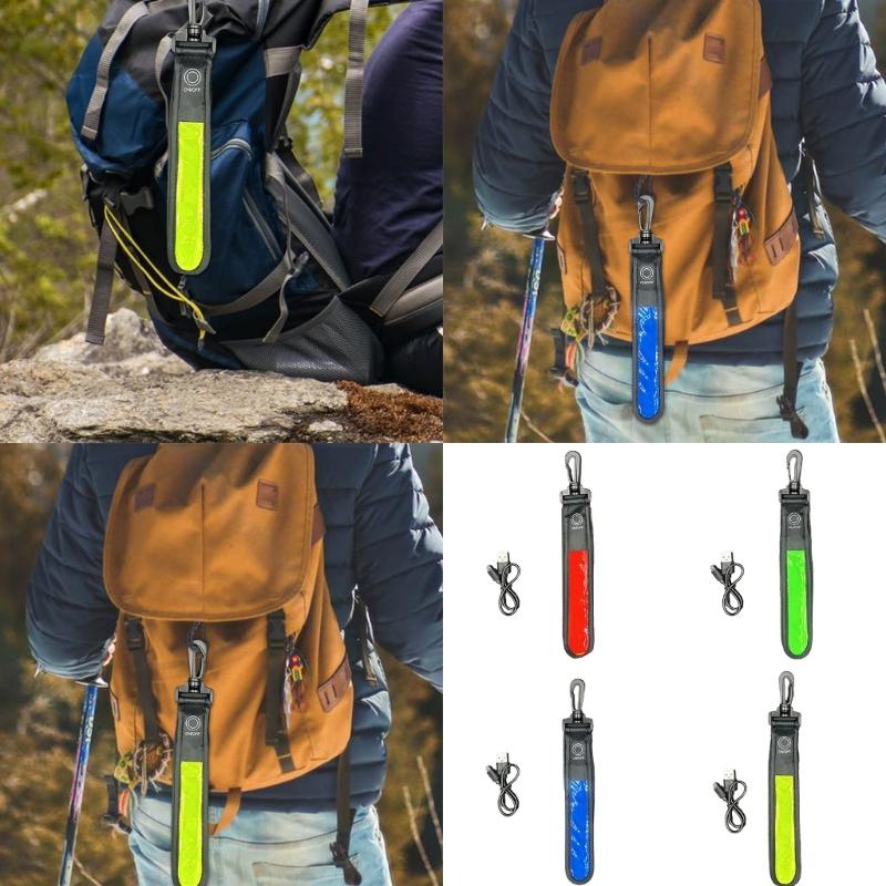 LED Strips Lights Night Reflective Safety Strap LED Reflective Belt LED Hood Light LED Reflective Bag Hanging Ornaments