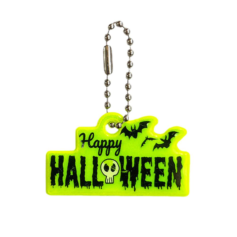 Xiaomi 1PC-Halloween Keychain Charm PVC Neon Green Bat Skull Pendant for Keys Bags Party Decor