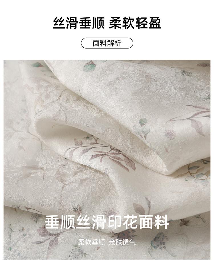 New Chinese style printed shirt for women in the spring of 2026, versatile commuter shirt with seven quarter sleeves