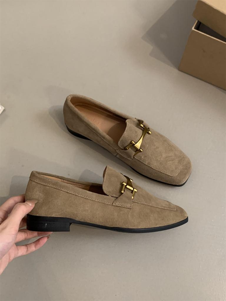 Slip on Loafers for Women Elegant French Flats Shoes Leather Daily Maternity Driving Shoes Autumn New Thomas Shoes Zapatos Mujer