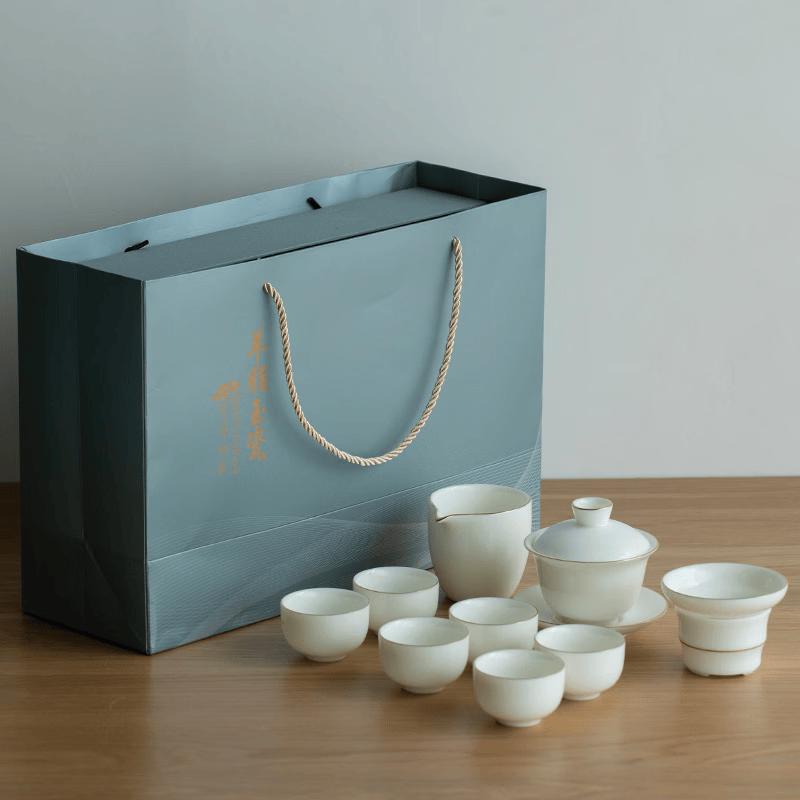 Ceramic Gold-Painted Tea Set