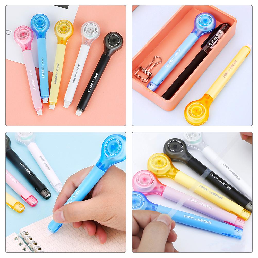 5 Pcs Pen Correction Tape Portable Corrected Writing White Out Tapes Stationery Household Adhesive Studying Accessories