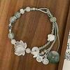Wenwan Jiaren: Nuovo Bracciale Loto di Bambù 2024 per Donna - Design Intrecciato Retro Stile Nazionale Cool