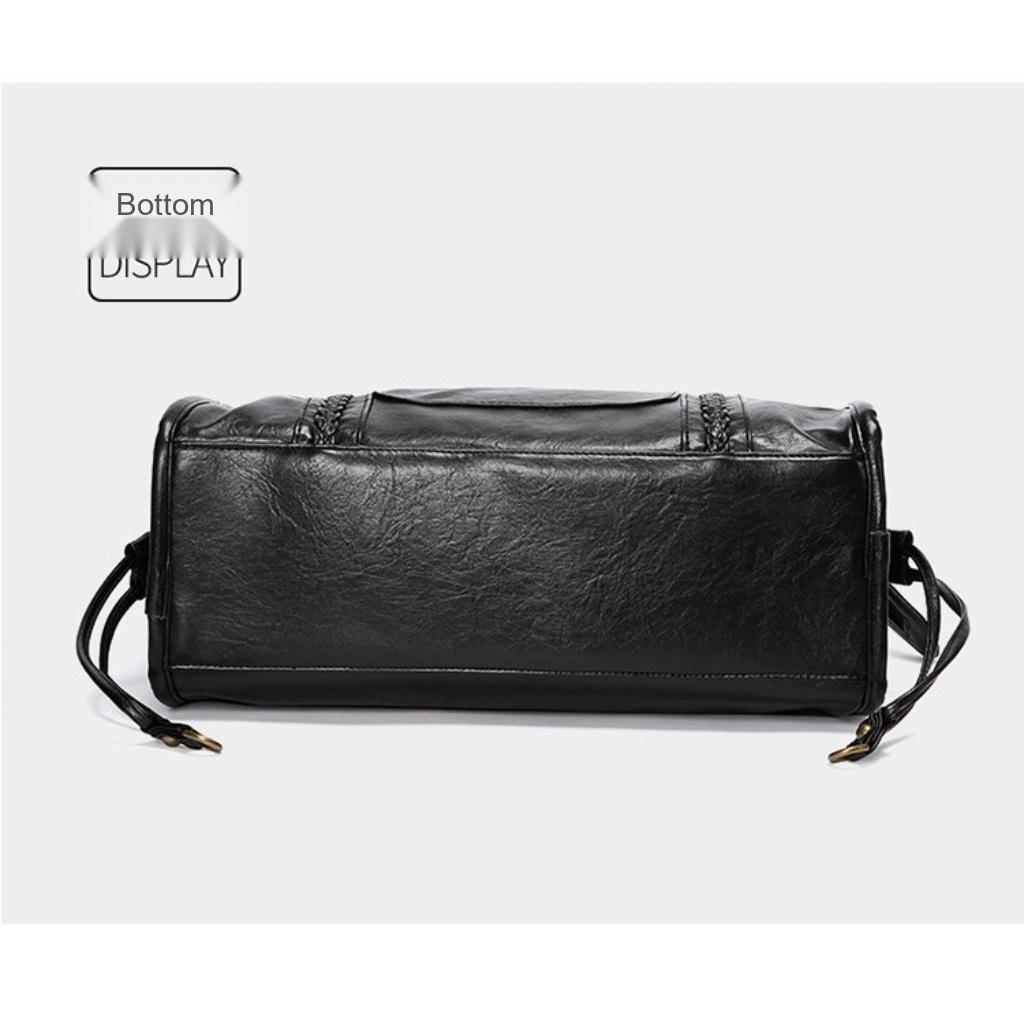 Handbag Unisex Faux leather Multi Pocket Adjustable Strap Daily Commute