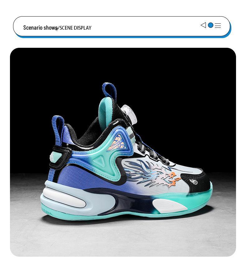 Limited Edition Year of the Snake Boys' Basketball Shoes - New Spring Non-Slip Soft-Soled Sports Shoes for Medium & Large Children.
